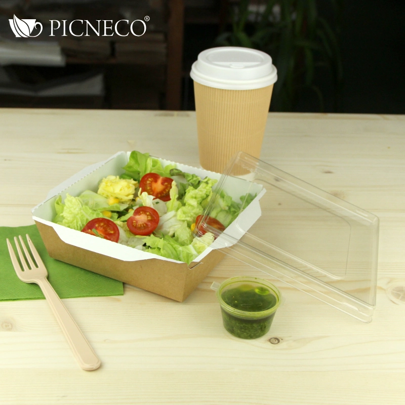 товар Контейнер бумажный с крышкой, 900мл, 150*150*55 мм, крафт BK064